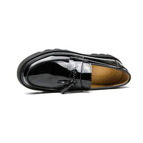 New Black Loafers Men Pu Leather Shoes Breathable Slip-On So