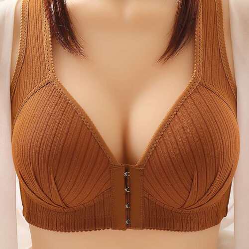 Large-size Front Buckle Underwear Non-steel Ring Non-magneti