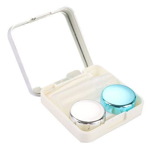 1PC Contact Lens Case Square Travel Portable Solid Color Len