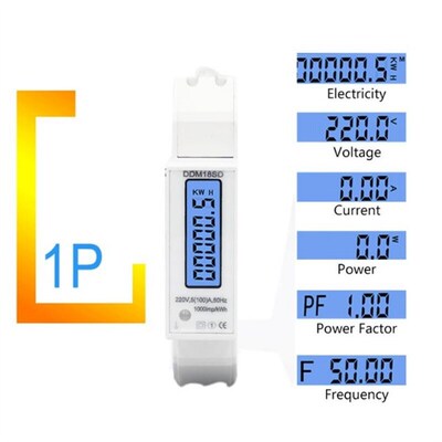5(100A) Single Phase Din Rail RS485 Modbus-RTU Power Consump