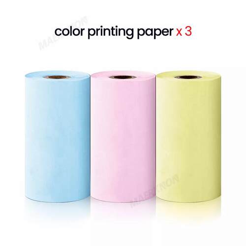 Mini Printer Thermal Paper Label er White Colorful Adhesive