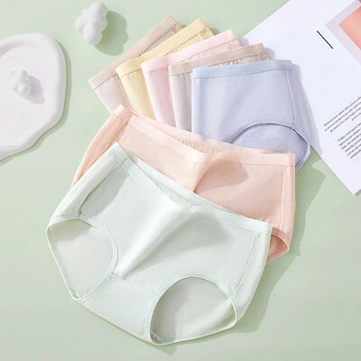 7Pcs Cotton Womens Panties Breathable Underwear Seamless Gi