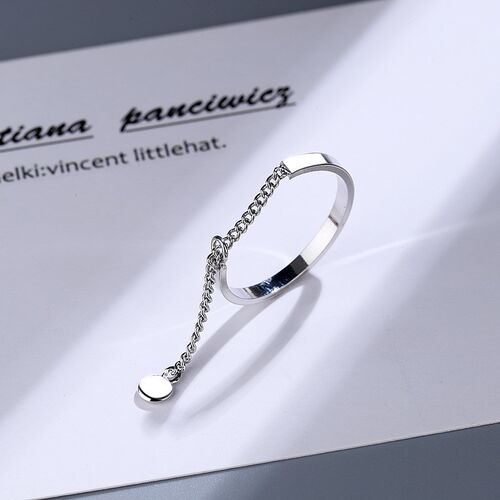 Chain Tassels Ring Adjustable Simple Korean Fashion Women Pa