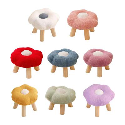 Wooden Small Foot Stool Non Slip Foot Rest Under Desk Footre