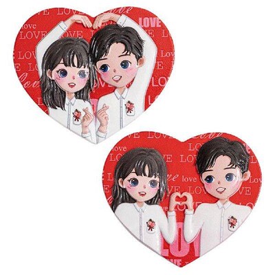 2 Pcs Shape Fridge Magnets Kitchen Accessories Valentine