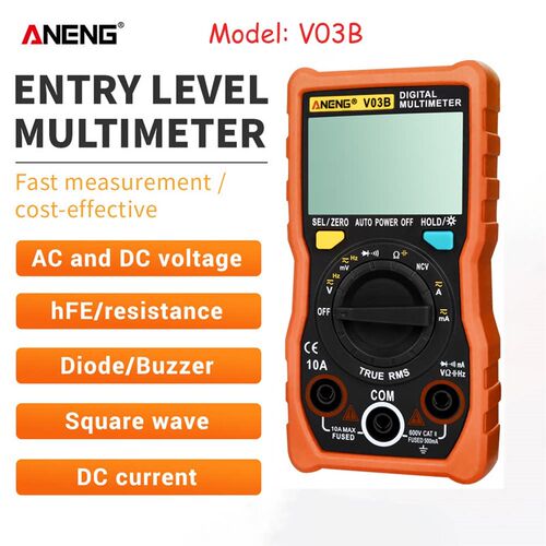 ANENG V03B Portable Multimetro Meter Ohm Hz NCV Live Voltage