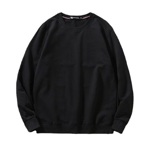 Autumn and Winter Solid Color Sweatshirt Mens Crewneck Long