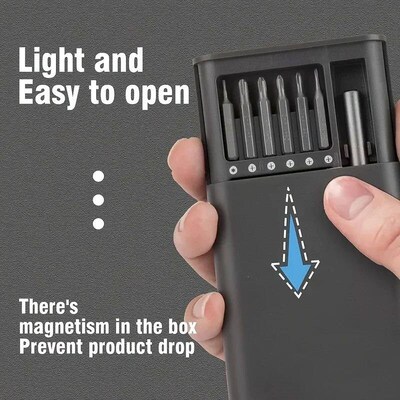 Magnetic Precision Screwdriver Set, 25 In 1 With 24 Piece Mi
