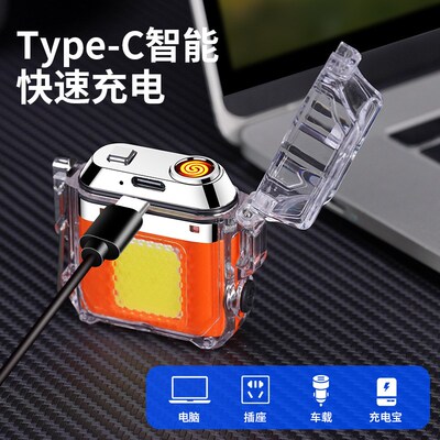 Outdoor Ignition Type C Tungsten Lighter钨丝点烟器+COB Light