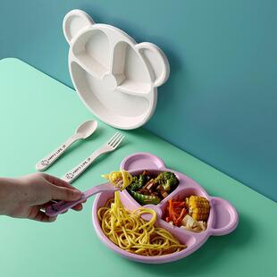 Cartoon Bear Shaped Divided Plate Creative Home Dinnerware S
