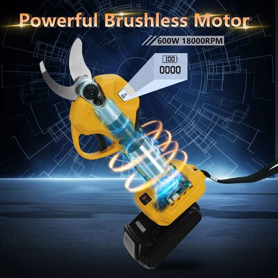 30mm Brushless Electric Pruning Shears 2 Gears Cordless Scis