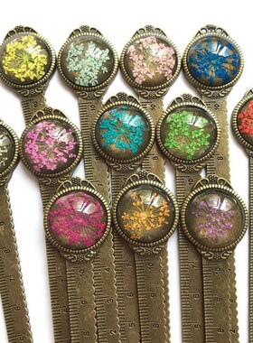 1 Pcs Creative Retro Bronze Round Bookmark 10cm Ruler Vintag