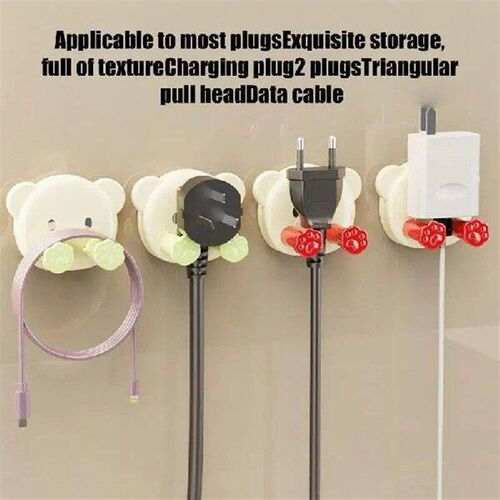 Plug Holder Toothbrush Hanger Plug Hook Cable Organizer