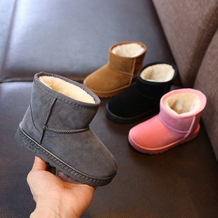 Fashion Children Casual Shoes Girls Boys Cotton Snow Boots W