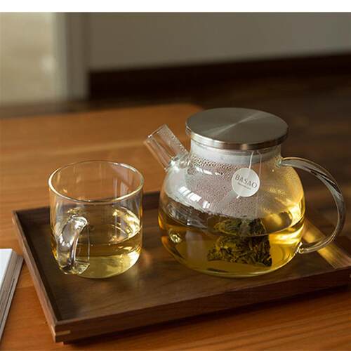 Heat resistant glass flower tea pot 1800ml glass health pot