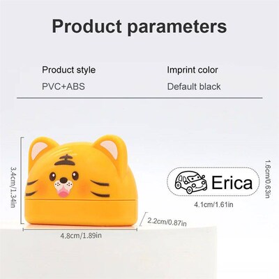 Personalized Name Stamps for Kindergarten: Custom Name Seals