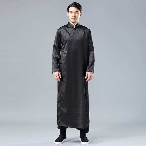 Middle-aged and elderly peoples satin gown mens new Tang s