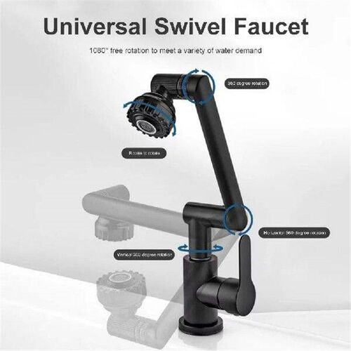 1080 Degree Swivel Faucet Rotating Faucet 2 Modes Robotic