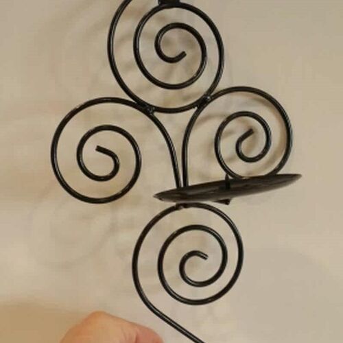 Home Candlestick Holders Handmade Iron Hanging Wall Sconce