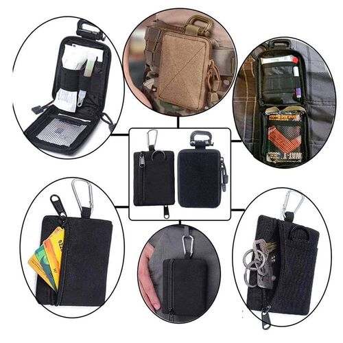 2pcs Molle Pouch Compact Pocket Organizer Pouch Sets EDC Bag