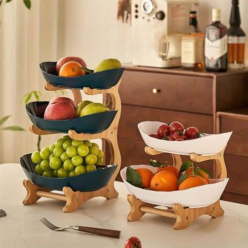 3tiers Stackable Fruit Tray Household Snack Candy Storage Ba