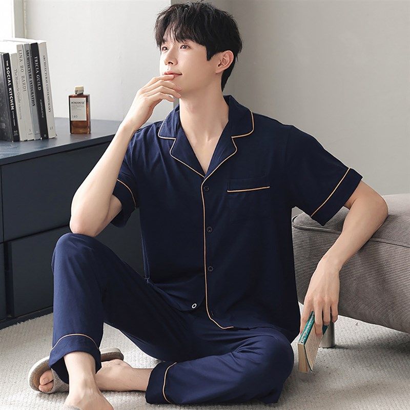 4XL Loose Big Size Pajamas for Men 100Kg Summer Cool Short S,女士内衣/男士内衣/家居服,睡衣/家居服套装,淘宝优惠券,粉丝福利购,淘宝优惠卷