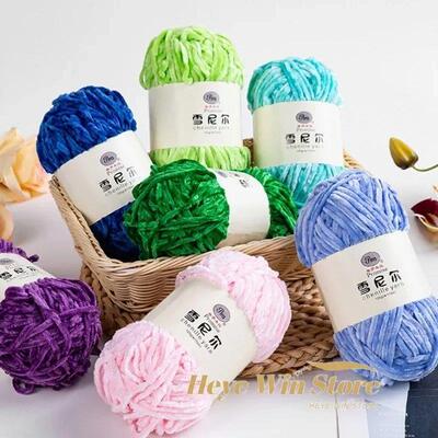 100g/Roll 5mm 180Meters Thick Knitting Crochet Velvet Chenil