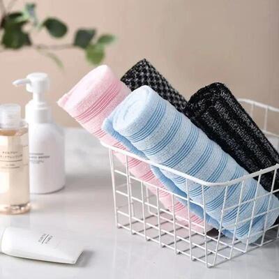 Exfoliating Washcloth Back Scrubber for Shower for Men Silve
