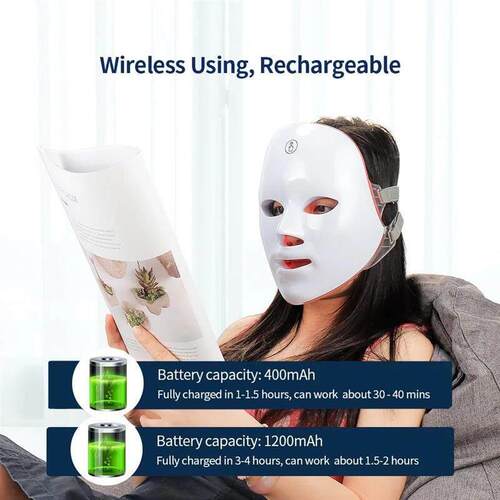7 Colors Photon Facial LED Mask Red Light Therapy Anti Aging