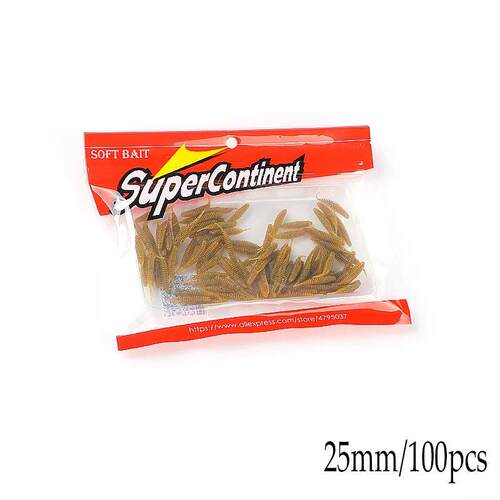 Supercontinent worm bait soft bait Tanta 25mm/100pcs fishing