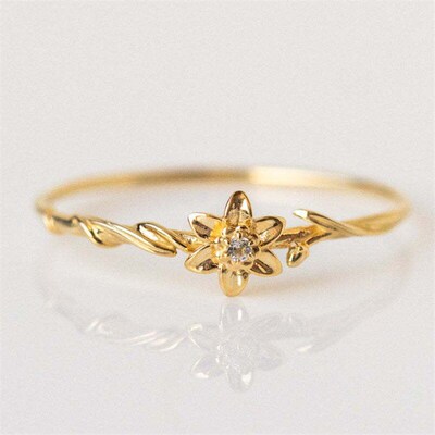 Retro Open Adjustable December Birthstone Ring with Copper I