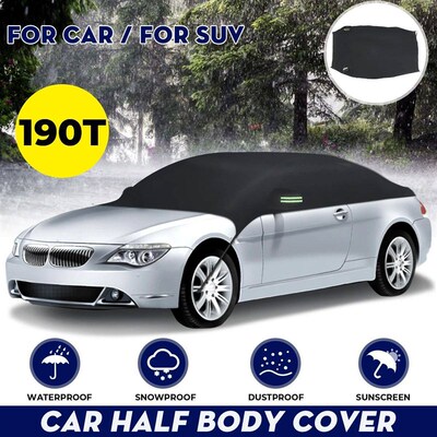 190T Waterproof Car Half Body ver Sun Shade Sunscreen UV Sno