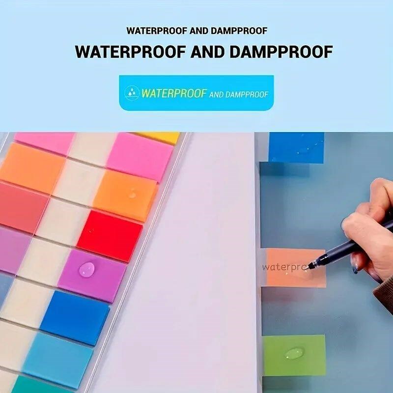 10 Color Index Tabs Self Adhesive Page Markers Transparent W图片