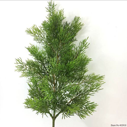 Artificial Green Cypress Tree Leaf Pine Needle Leaves Branch