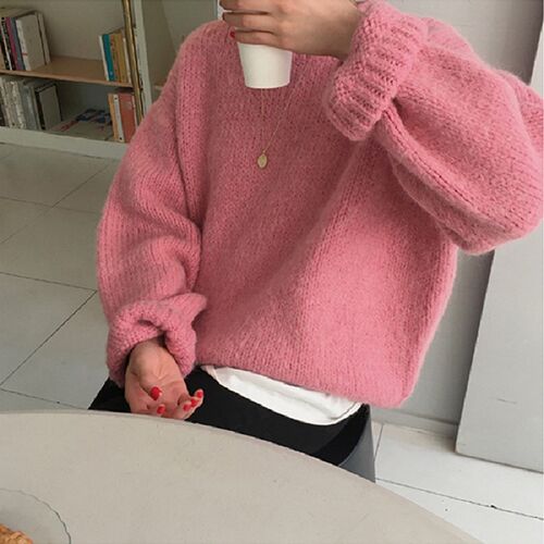 10 Colors Pink Women Sweater Womens Winter Sweaters Pullover