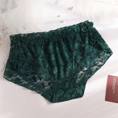 Highwaisted Qipao Lace Button Panties Multicolor Cotton Crot