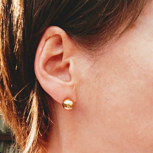 Diameter 3MM-10MM Ball Small Stud Earring for Women Simple S