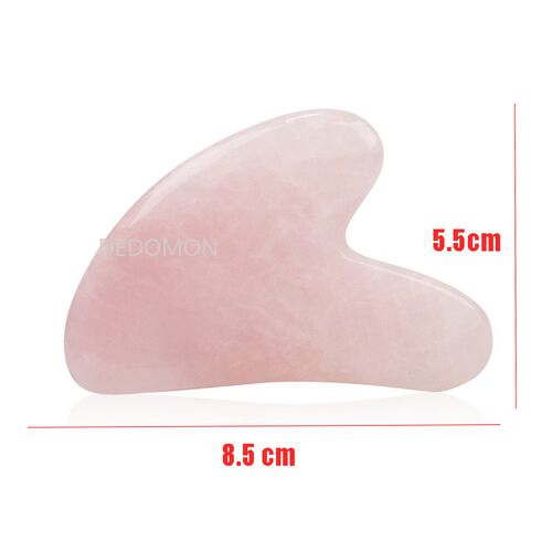 Natural Jade Gua Sha Scraper Board Massage Rose Quartz Jade