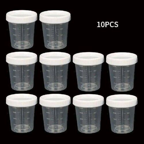 120ml Laboratory Measuring Cup With Lids Plastic Specimen