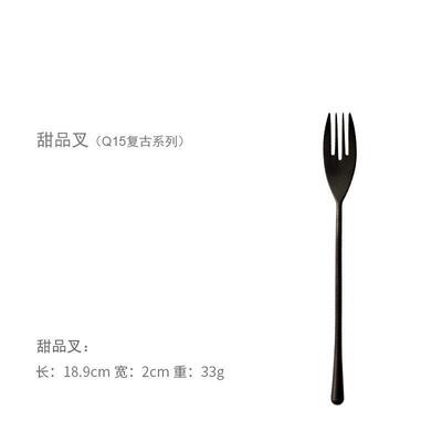 Black matte stainless steel tableware West fork meals