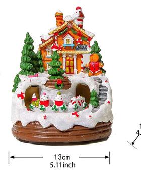 Illuminated Christmas Gingerbread Village House With Train L