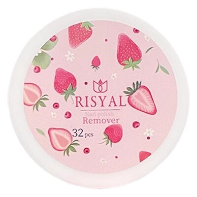 Box of 32 Disposable Nail Polish Remover Wipes, Gentle on Na