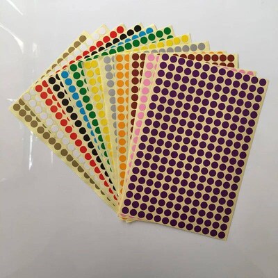 Round Coding Dot Labels Self Adhesive ers Office School Supp