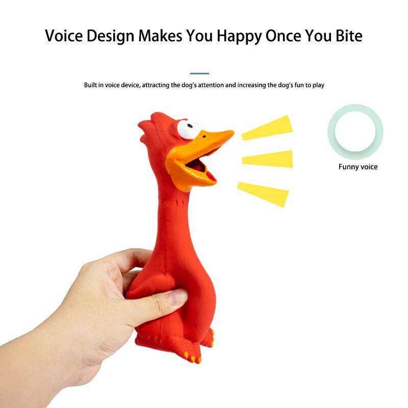 Pets Dog Toys Screaming Chicken Squeeze Sound Toy Rubber Pig - 实物图