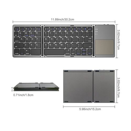 Folding Keyboard蓝牙键盘Bluetooth Wireless Keypad+Touchpad
