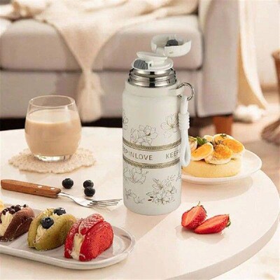 Portable 600ml Insulated Water Bottle Leak-proof Stainless
