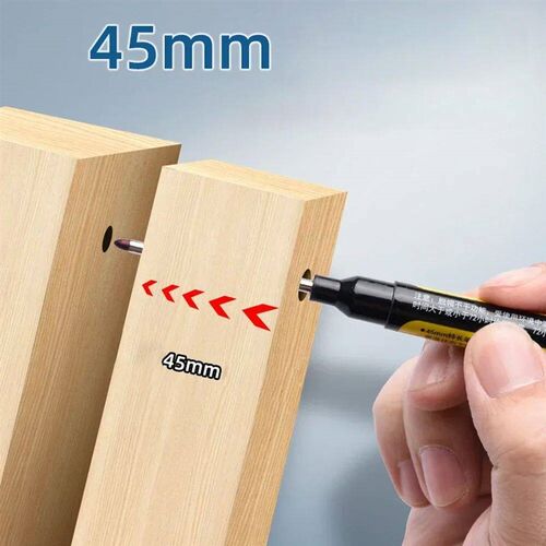 45mm Waterproof Deep Hole Marker Pens Long Nib Head Carpente