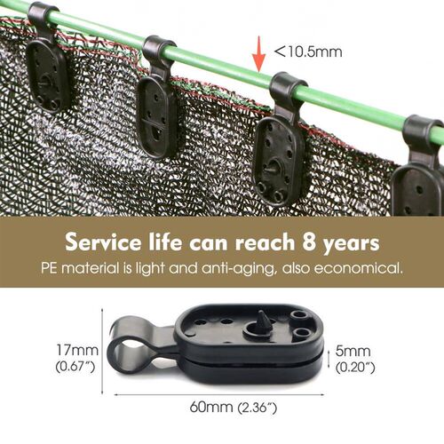 20PCS Reusable Plastic Sunshade Net Fixed Clip Greenhouse Sh