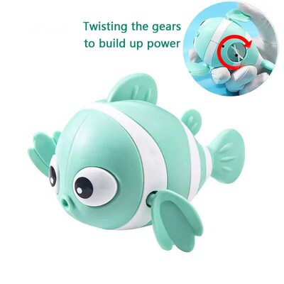 Summer Kids Bath Toys Clockwork Clownfish & Dolphins Swimmin