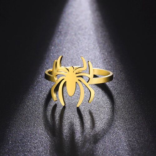 Skyrim Stainless Steel Spider Rings for Men Women Creative A